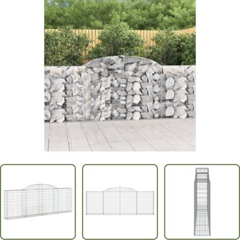 Muro di contenimento -  Cesto Gabbione ad Arco 300x30x100/120 cm Ferro Zincato