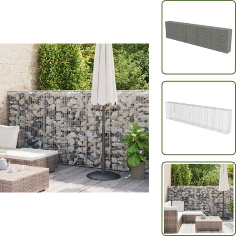 Muros de estabilidad - vidaXL Muro de gaviones con cubiertas acero galvanizado 600x50x150 cm - Gaviones de acero galvanizado