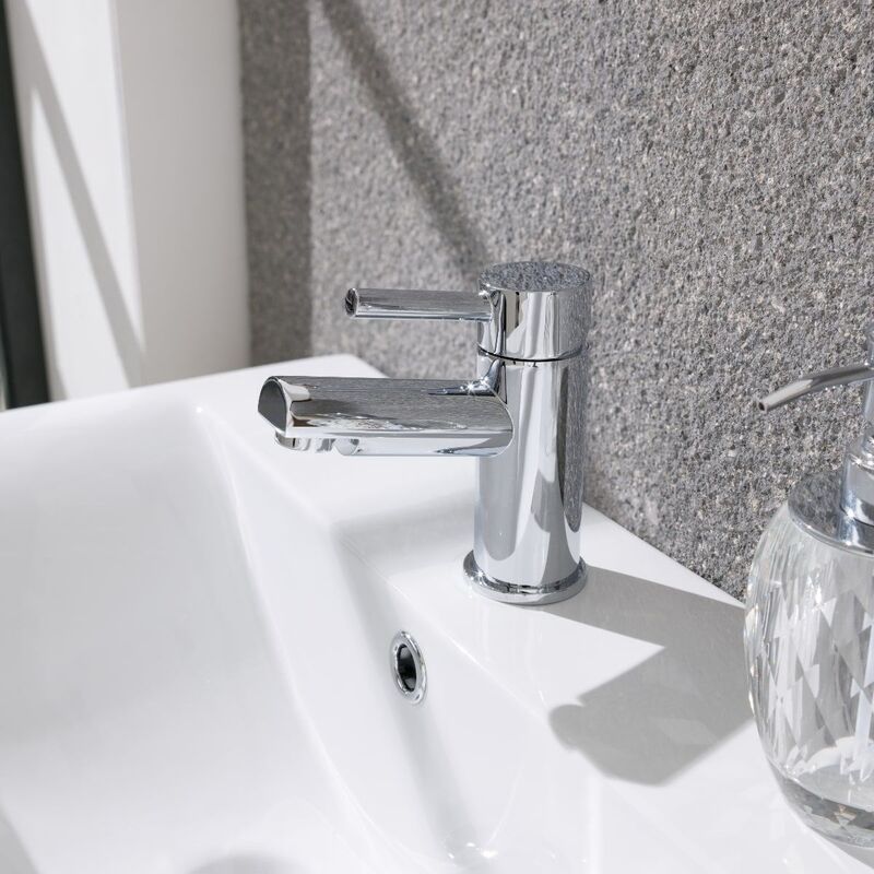Nes Home Marc Bathroom Basin Chrome Single Lever Mono Mixer Tap & Waste