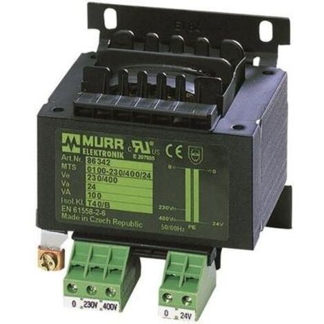 Murr Elektronik 86328 Sicherheitstransformator 1 x 230 V, 400 V 1 x 24 V/AC 500 VA