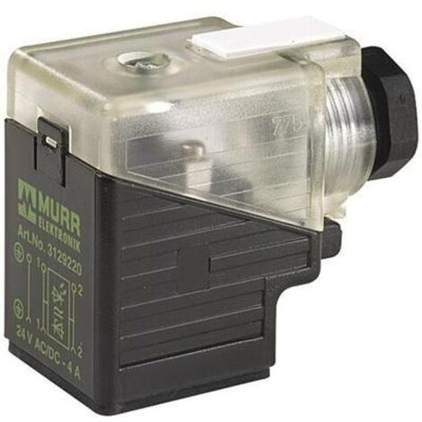 MURRELEKTRONIK STAY CONNECTED MURR ELEKTRONIK VENTILSTECKER SCHWARZ, TRANSPARENT SVS POLE:3 7000-29001-0000000 INHALT: 1ST