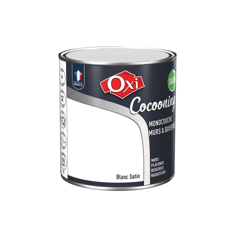 Oxi - Murs bois satin blanc 0.5l