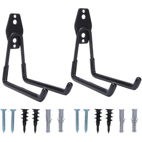 Murux Mehrzweck-Garagenwandhaken – Aufbewahrungsregal mit 2 Haken, Ausführung B, 13 cm