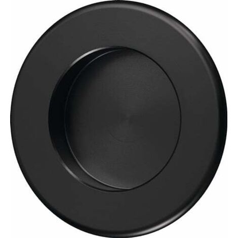 Muschelgriff Aluminium schwarz pulverbeschichtet rund Einlass-Ø 35 mm