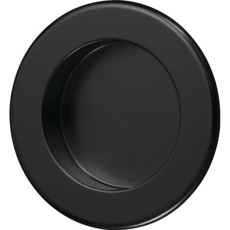Muschelgriff Aluminium schwarz pulverbeschichtet rund Einlass-Ø 50 mm