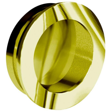 Muschelgriff rund, Metall, 35 mm, gold