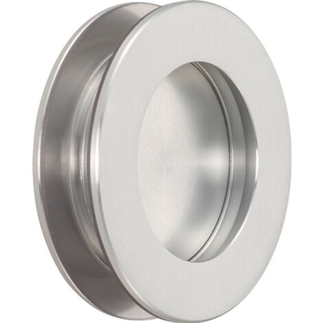Muschelgriffpaar 5254 Edelstahl feingedreht Einlass-Ø 50 mm