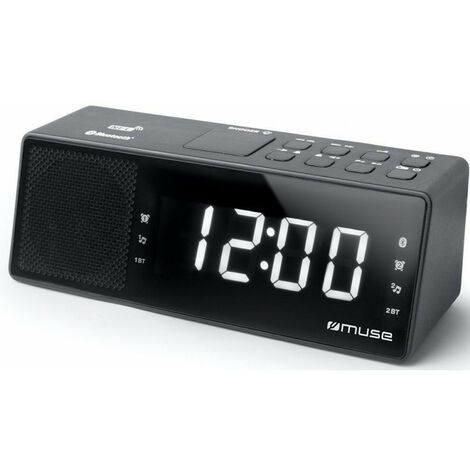 Muse M-172 BT radio-réveil noir Bluetooth compact