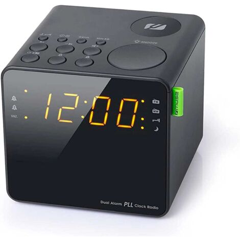 Muse M-187 CR - Radio sveglia a due ore dede Sveglia, controller e ampio display