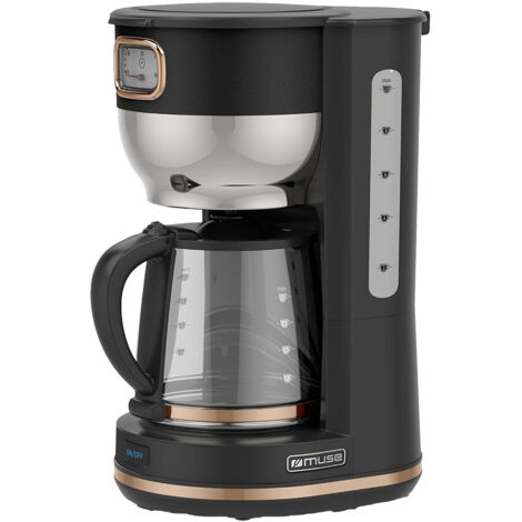 Muse MS-220 BC Kaffeemaschine Schwarz  Fassungsvermögen Tassen=10 Glaskanne, Warmhaltefunktion