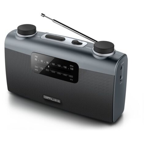 Muse  Radio portable  M-058R  Entrée auxiliaire  Noir