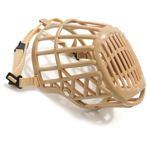 Muselière chien pouvant haleter et boire, longueur de la bouche 10cm, circonférence de la bouche 27cm, collier 38-48cm, protection efficace contre l'ingestion de divers déchets et les morsures, museli