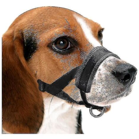 Muselière douce pour chiens - Empêche les morsures et les mâchonnements indésirables - 1 pièce, noire
