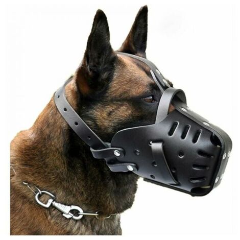 Muselière en cuir pour chiens – Taille moyenne et grande – Anti-morsure pour dressage – Confort et sécurité pour berger allemand et doberman