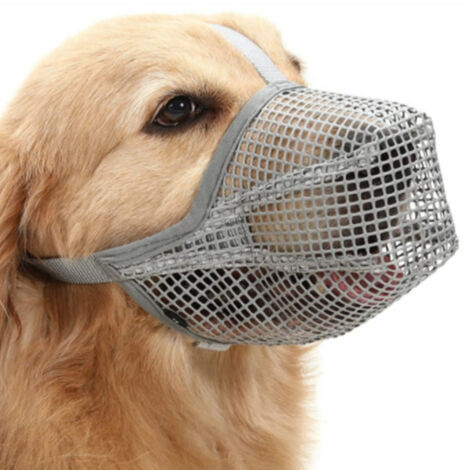 Muselière en maille souple, réglable et anti-morsure pour chiens de petite, moyenne et grande taille.