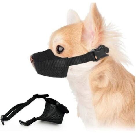 Muselière en nylon pour chien, adaptée aux chiens de petite et moyenne taille, avec maille respirante et douce pour empêcher les