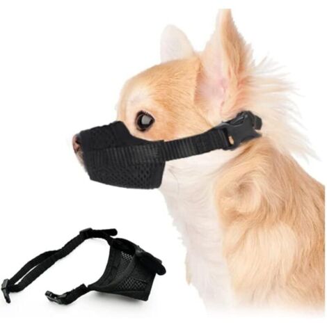 Muselière Nylon pour Chiens - Muselière Respirante Taille XS pour Chiens Moyens, Prévention de Morsures, Aboiements et Mastication