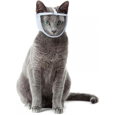 Muselière pour Chat, Protège-Visage pour Chat, Museau de Chaton Respirant pour Toilettage et Bain