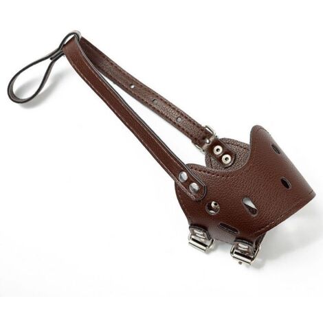 Muselière pour chien en cuir PU anti-morsure et anti-ingestion Muselière pour chien de compagnie Contrôle des aboiements pour