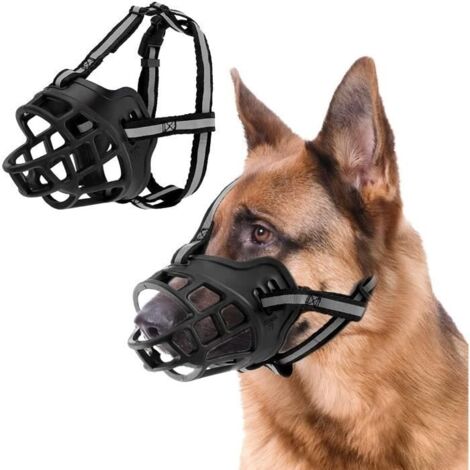 Muselière pour Chien, Museau de Chien avec Bandeau Respirant en Maille et Nylon Résistant,Mieux prévenir Les morsures