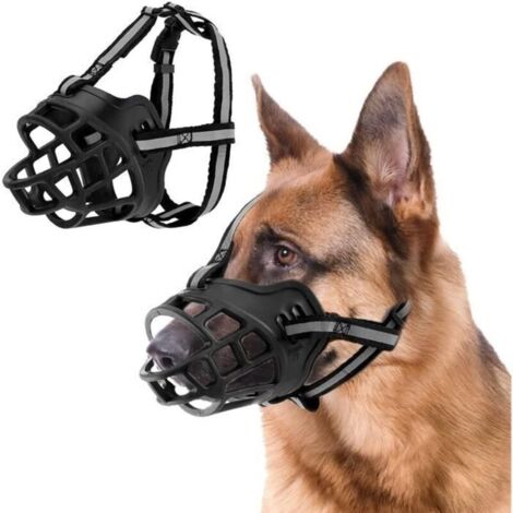 Muselière pour Chien, Museau de Chien avec Bandeau Respirant en Maille et Nylon Résistant,Mieux prévenir Les morsures