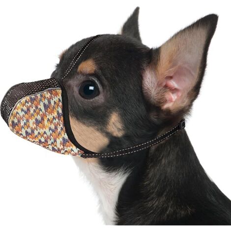 Muselière pour chiens de très petite taille, anti-morsure, anti-morsure, anti-aboiement, en maille respirante, réfléchissante, réglable, couverture complète pour chien, pour toilettage et