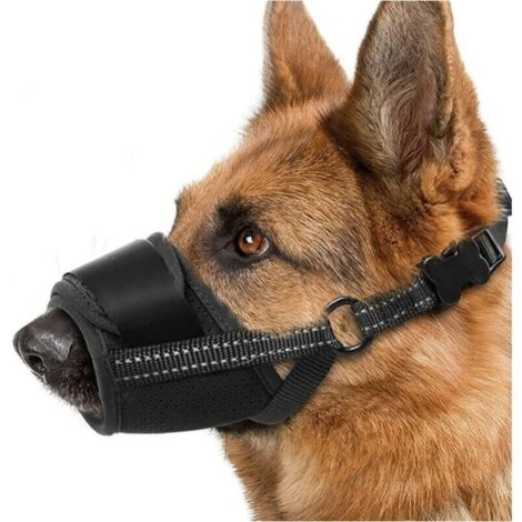 Muselière pour chiens grands/moyens, Polyester, Taille XL, Noir