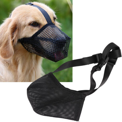 Muselière pour Chiens Soft Mesh avec Protection Anti-poison, Ajustable pour Tout Saison, Taille Small Medium Large 13x16cm / 5.1x6.3in