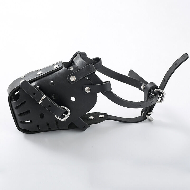 Csparkv - Muselières pour Animaux de Compagnie,Cuir Fait à,Chiens Taille Moyenne et Grande,Berger Allemand Doberman,Masques Anti-Morsure Le Dressage
