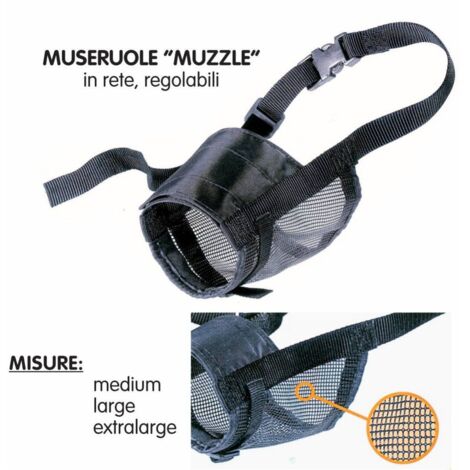 MUSERUOLA P/CANI MUZZLE IN RETE TAGLIA XL