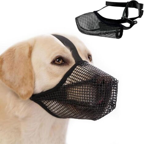 Museruola per cani, museruola a cestello per cani, museruola in nylon, museruola traspirante con cinghie regolabili per prevenire morsi, masticazioni e abbaio