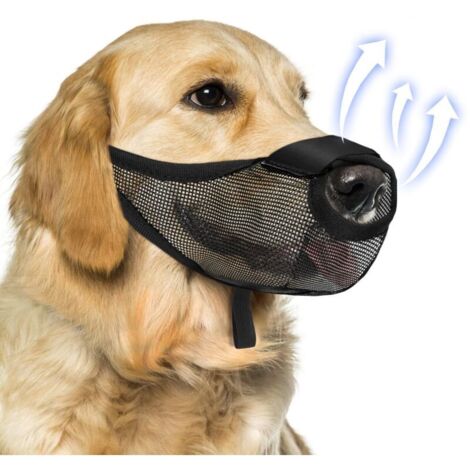 Museruola per cani, realizzata in morbida e traspirante rete, adatta a cani di piccola, media e grande taglia, anti-morso, anti-abbaio, anti-masticazione, traspirante e regolabile, apertura frontale