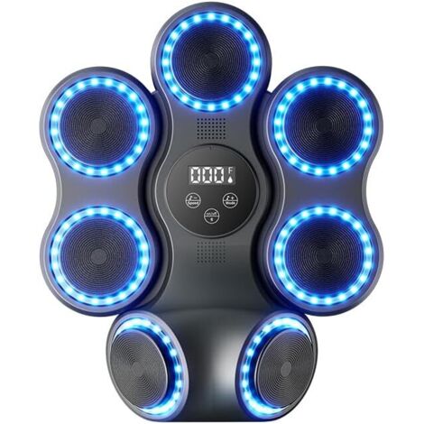 Music Boxing Machine de boxe musicale LED avec Bluetooth et gants de boxe, 9 vitesses et modes d'entraînement
