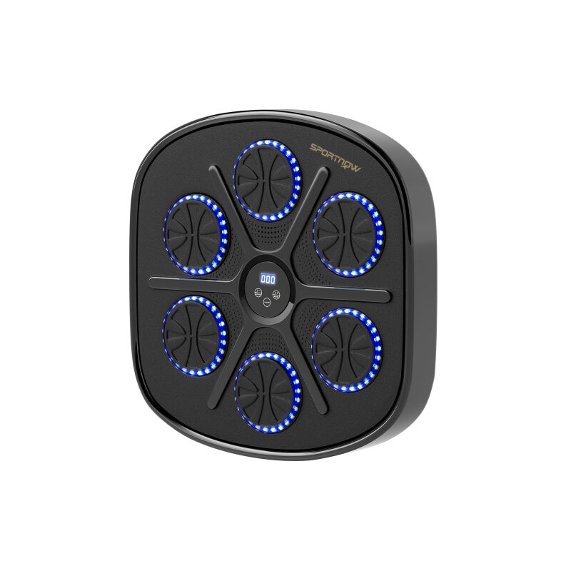 Music Boxing Machine, machine de boxe électronique Bluetooth avec lumières LED, musique, montage mural Boxziel pour adultes, exercices à domicile,