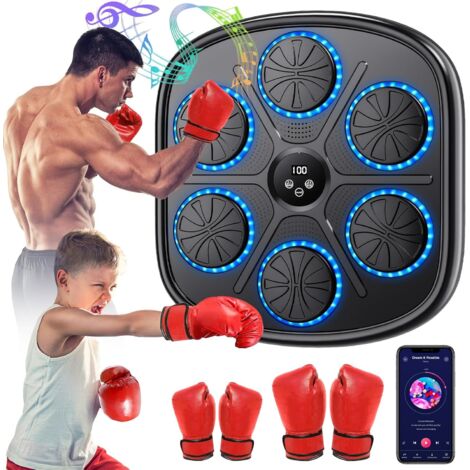 UOEONR Machine De Boxe Musicale Murale Avec Bluetooth – 9 Modes Rythmés, Comptage Automatique, Batterie 2000 MAh – Idéale Pour Adulte Et Enfant à La Maison