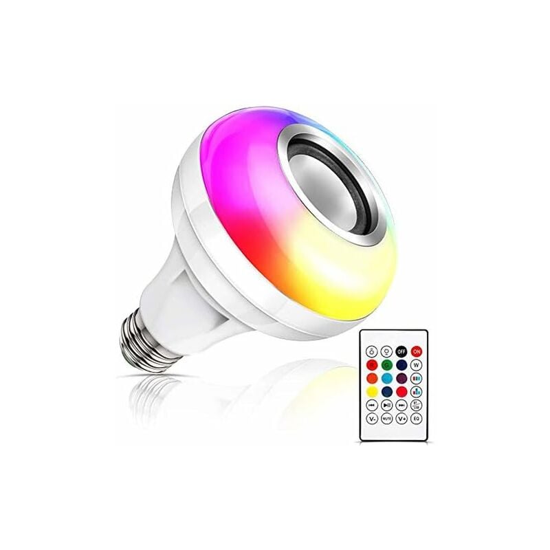 Ahlsen - Music led Ampoule, E27 Haut Parleur Bluetooth rgb Changement de Couleur Ampoule avec Port usb avec Télécommande pour la Fêt