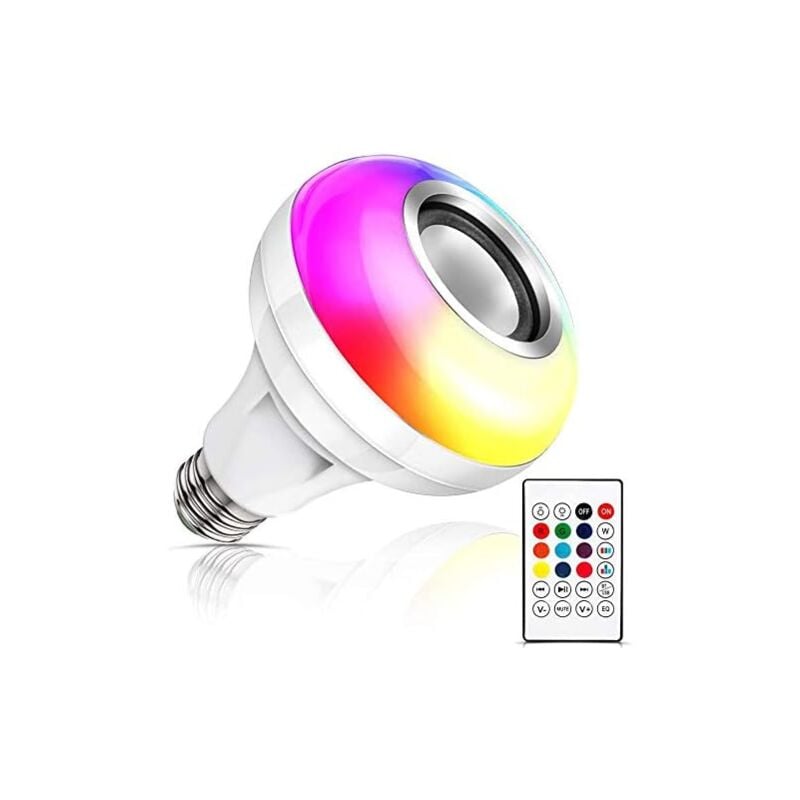 Music led Light Bulb, E27 Bluetooth Speaker, rgb Color Changing Light Bulb with usb Port and Remote Control for Party - Ahlsen