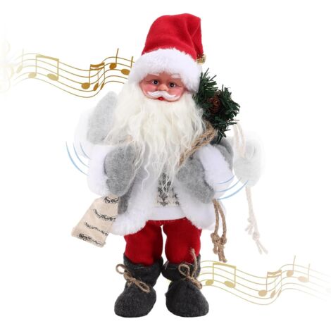 Musica natalizia Figura animata di Babbo Natale,Decorazione natalizia per interni a forma di Babbo Natale