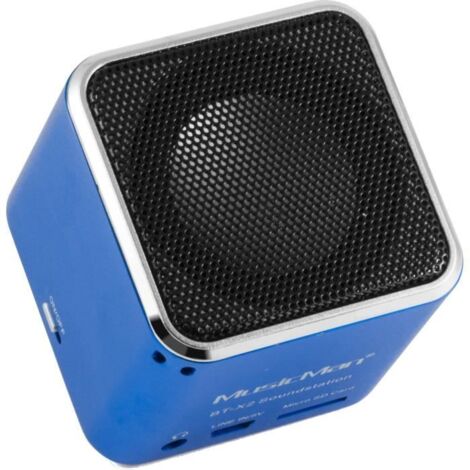 MUSICMAN BT-X2 Mini Bluetooth-Lautsprecher mit kabelloser Audioübertragung Blau