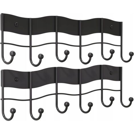 Musik-Kleiderbügel, Wandmontage, mit 6 Haken für den Flur, 2 Stück