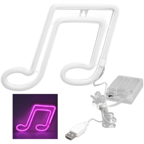 [Musikalische LED-Neonlampe] - [Leuchtende Musiknoten] - [LED-Neonschild] - [Wanddekoration] - [LED-Deckenleuchte für Konzerte bei Nacht]