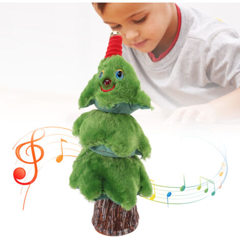 Musikalischer, animierter Weihnachtsbaum mit 8 Liedern [Tanzender LED-Weihnachtsbaum] [Kunststoff/Baumwolle/Polyester] [37 cm] [Für Familie/Freunde/Kinder] [Batterien nicht enthalten]