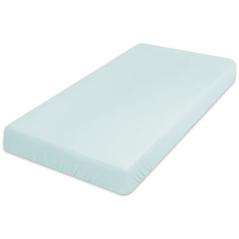 MUSLIN-Laken mit Gummiband 90x200x25, mint33, MATEX