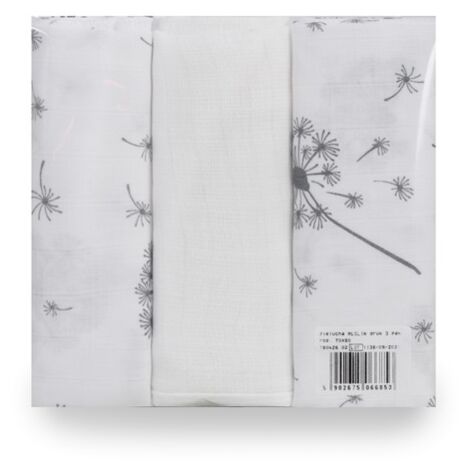 MUSLIN-Windeln, 3er-Pack, bedruckt, Gr. 70x80