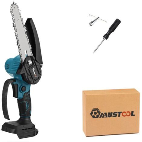 KINGSO MUSTOOL Mini Akku Kettensäge Motorkettensäge 88VF Motorsäge Sägeblatt Einhandsäge Batteriestandsanzeige (Ohne Akku)