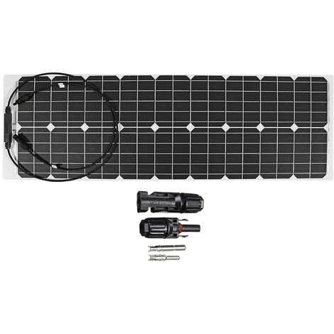 MUSTOOL Solarmodul Solarpanel 70W 18V Semi-Flexible Batterie Ladegerät Wohnmobil Garten
