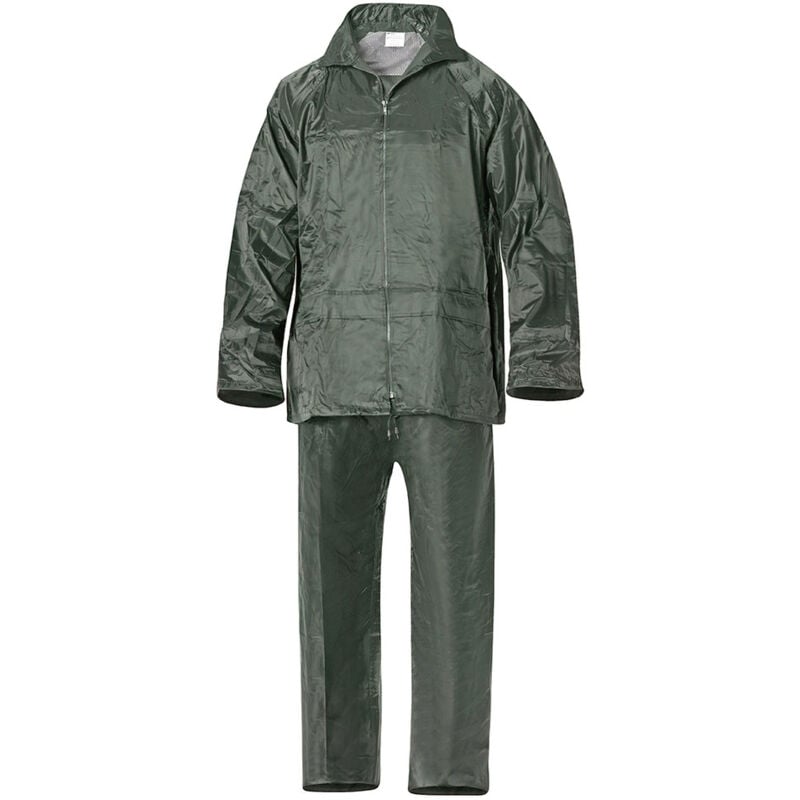 WOLFPACK LINEA PROFESSIONAL - Tuta impermeabile in nylon verde taglia 6-M