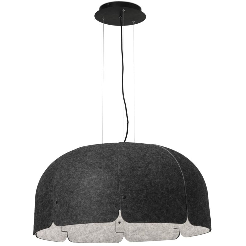 

MUTE LED Lámpara colgante gris oscuro - NEGRO MATE