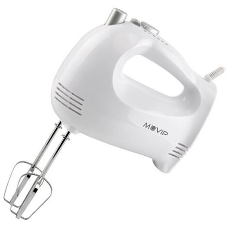 Muvip batidora amasadora de mano para reposteria 400w - 5 velocidades - 2 conjuntos de varillas - boton turbo