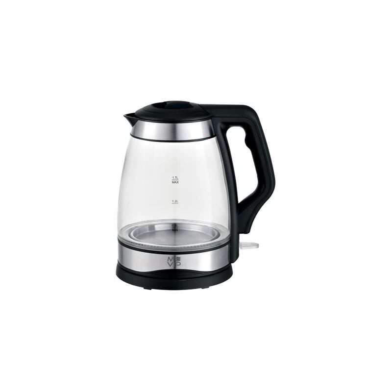 Image of Muvip bollitore de bollitore d'acqua 1,7 litri 2200w - indicatore de livello dell'acqua de acqua - base girevole 360º - colore nero